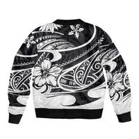 Polynesian Tribal Bomber Jacket Black LT6 - Wonder Print Shop