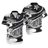 Polynesian Tribal Hawaiian Shirt Black LT6 - Wonder Print Shop