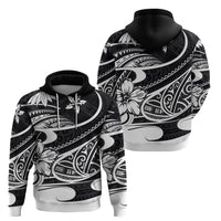 Polynesian Tribal Hoodie Black LT6 - Wonder Print Shop