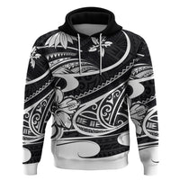 Polynesian Tribal Hoodie Black LT6 - Wonder Print Shop