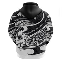 Polynesian Tribal Hoodie Black LT6 - Wonder Print Shop