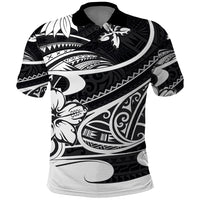 Polynesian Tribal Polo Shirt Black LT6 - Wonder Print Shop