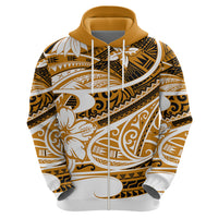 Polynesian Tribal Hoodie Gold LT6 - Wonder Print Shop