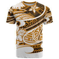 Polynesian Tribal T Shirt Gold LT6 - Wonder Print Shop