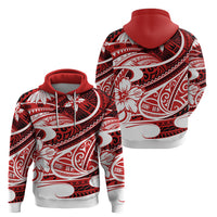 Polynesian Tribal Hoodie Red LT6 - Wonder Print Shop