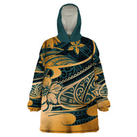 Polynesian Tribal Wearable Blanket Hoodie LT6 - Wonder Print Shop