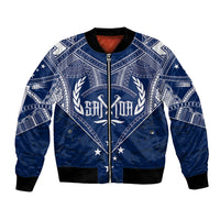 Personalised Samoa Independence Day Bomber Jacket Chest Tattoo Symbolic Style LT7 - Wonder Print Shop