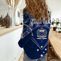 Personalised Samoa Independence Day Women Casual Shirt Chest Tattoo Symbolic Style - Wonder Print Shop