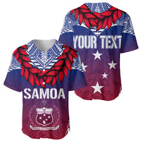Personalised Samoa Independence Day Baseball Jersey Ula Fala Gradient Color LT7 - Wonder Print Shop