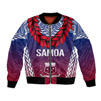 Personalised Samoa Independence Day Bomber Jacket Ula Fala Gradient Color LT7 - Wonder Print Shop