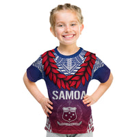 Personalised Samoa Independence Day Kid T Shirt Ula Fala Gradient Color - Wonder Print Shop