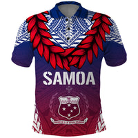 Custom Samoa Polo Shirt Independence Day Ula Fala Gradient Color - Wonder Print Shop