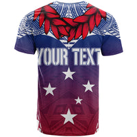 Personalised Samoa Independence Day T Shirt Ula Fala Gradient Color - Wonder Print Shop