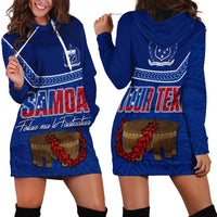 Personalised Samoa Independence Day Hoodie Dress Kava And Ula Fala - Sail With Faith - Wonder Print Shop
