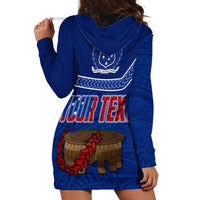 Personalised Samoa Independence Day Hoodie Dress Kava And Ula Fala - Sail With Faith - Wonder Print Shop