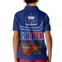 Custom Samoa Polo Shirt Independence Day for Kid Kava And Ula Fala Sail With Faith - Wonder Print Shop