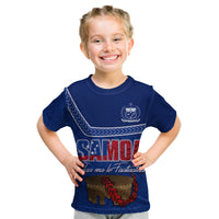 Personalised Samoa Independence Day Kid T Shirt Kava And Ula Fala - Sail With Faith - Wonder Print Shop