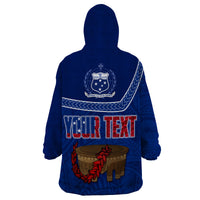 Personalised Samoa Independence Day Wearable Blanket Hoodie Kava And Ula Fala - Sail With Faith - Wonder Print Shop