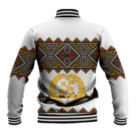 Eritrea Baseball Jacket Tilet Mix Eritrean Cross - White LT7 - Wonder Print Shop