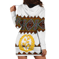 Eritrea Hoodie Dress Tilet Mix Eritrean Cross - White - Wonder Print Shop