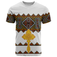 Eritrea T Shirt Tilet Mix Eritrean Cross White - Wonder Print Shop
