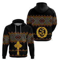 Eritrea Hoodie Tilet Mix Eritrean Cross Black - Wonder Print Shop