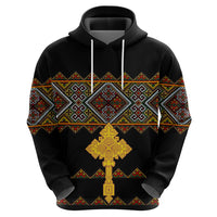Eritrea Hoodie Tilet Mix Eritrean Cross Black - Wonder Print Shop