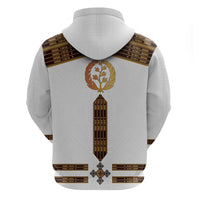 Eritrea Hoodie Tilet Habesha Style White - Wonder Print Shop