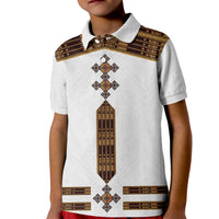 Eritrea Polo Shirt for Kid Tilet Habesha Style White - Wonder Print Shop