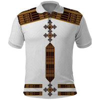 Eritrea Polo Shirt Tilet Habesha Style White - Wonder Print Shop