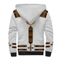 Eritrea Sherpa Hoodie Tilet Habesha Style - White - Wonder Print Shop