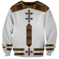 Eritrea Sweatshirt Tilet Habesha Style - White - Wonder Print Shop