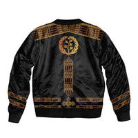 Eritrea Sleeve Zip Bomber Jacket Tilet Habesha Style - Black - Wonder Print Shop