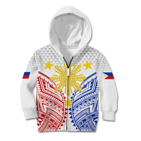 Personalised Philippines Independence Day Kid Hoodie Tribal Sun and Stars Ver 01 - Wonder Print Shop