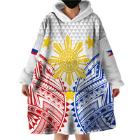 Personalised Philippines Independence Day Wearable Blanket Hoodie Tribal Sun and Stars Ver 01 - Wonder Print Shop