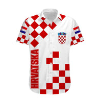 Croatia National Day Hawaiian Shirt Checkerboard Hrvatska Simple Style 01 - Wonder Print Shop