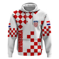Croatia National Day Hoodie Checkerboard Hrvatska Simple Style 01 - Wonder Print Shop