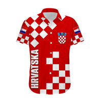 Croatia National Day Hawaiian Shirt Checkerboard Hrvatska Simple Style 02 - Wonder Print Shop