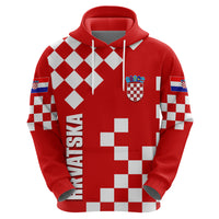 Croatia National Day Hoodie Checkerboard Hrvatska Simple Style 02 - Wonder Print Shop