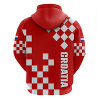 Croatia National Day Hoodie Checkerboard Hrvatska Simple Style 02 - Wonder Print Shop