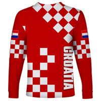 Croatia National Day Long Sleeve Shirt Checkerboard Hrvatska Simple Style 02 - Wonder Print Shop