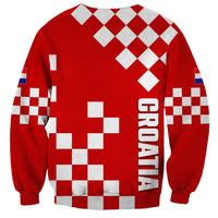 Croatia National Day Sweatshirt Checkerboard Hrvatska Simple Style 02 - Wonder Print Shop