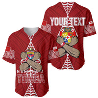 Personalised Tonga Rugby Baseball Jersey Mate Ma'a Tonga Independence Day LT7 - Wonder Print Shop