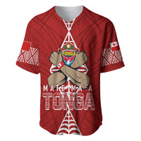 Personalised Tonga Rugby Baseball Jersey Mate Ma'a Tonga Independence Day LT7 - Wonder Print Shop