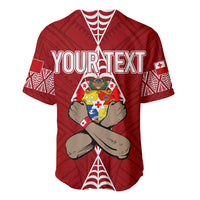 Personalised Tonga Rugby Baseball Jersey Mate Ma'a Tonga Independence Day LT7 - Wonder Print Shop