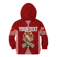 Personalised Tonga Rugby Kid Hoodie Mate Ma'a Tonga Independence Day - Wonder Print Shop