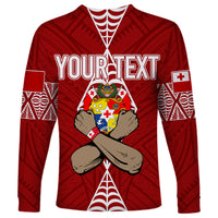 Personalised Tonga Rugby Long Sleeve Shirt Mate Ma'a Tonga Independence Day - Wonder Print Shop