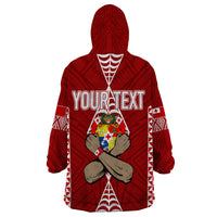 Personalised Tonga Rugby Wearable Blanket Hoodie Mate Ma'a Tonga Independence Day - Wonder Print Shop