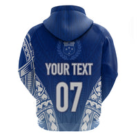 Custom Samoa Rugby Hoodie Manu Samoa Gradient Blue - Wonder Print Shop