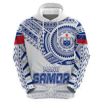 Custom Samoa Rugby Hoodie Manu Samoa Gradient White - Wonder Print Shop